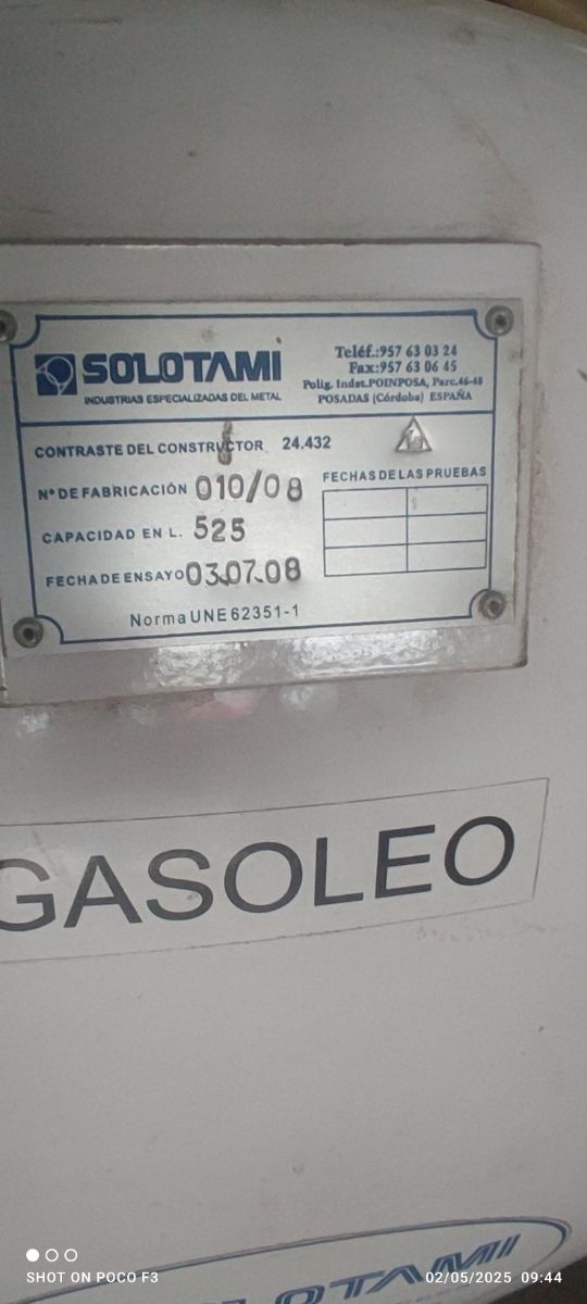 Depósito gasoil industrial