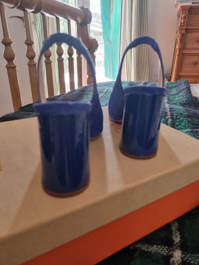 Tacchi Minelli blu indaco, taglia 36