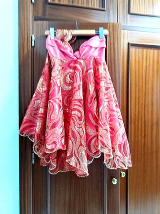 Vestido rosa fucsia XS hecho por mi madre
