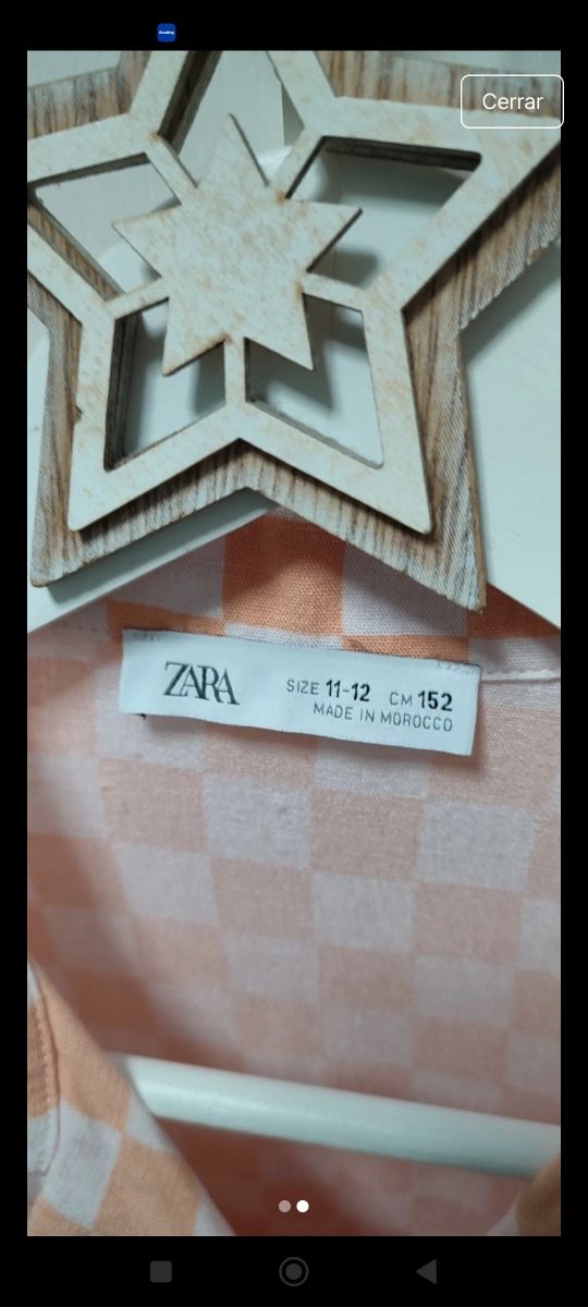 Camisa corta de cuadros. Un solo uso.