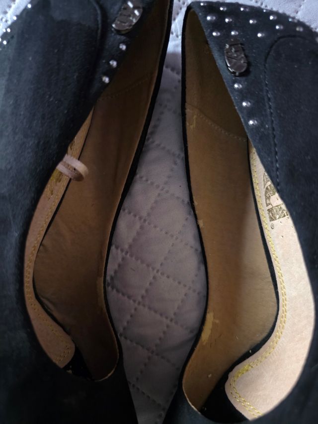 Xti - Zapatos cuña negros talla 38