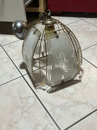 Lampadario vetro satinato ottone lampadario vetro satinato ottone