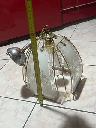 Lampadario vetro satinato ottone lampadario vetro satinato ottone