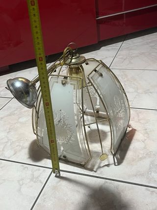 Lampadario vetro satinato ottone lampadario vetro satinato ottone