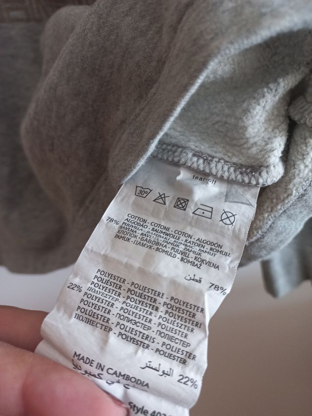 Sudadera Champion gris 5 y 6 años