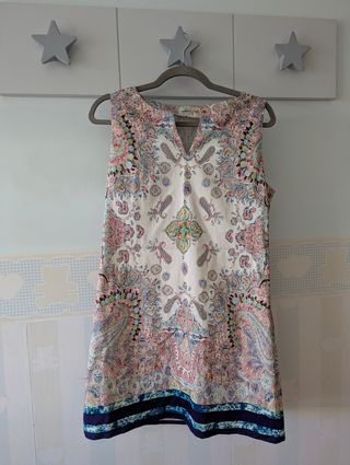 Vestido estampado chica