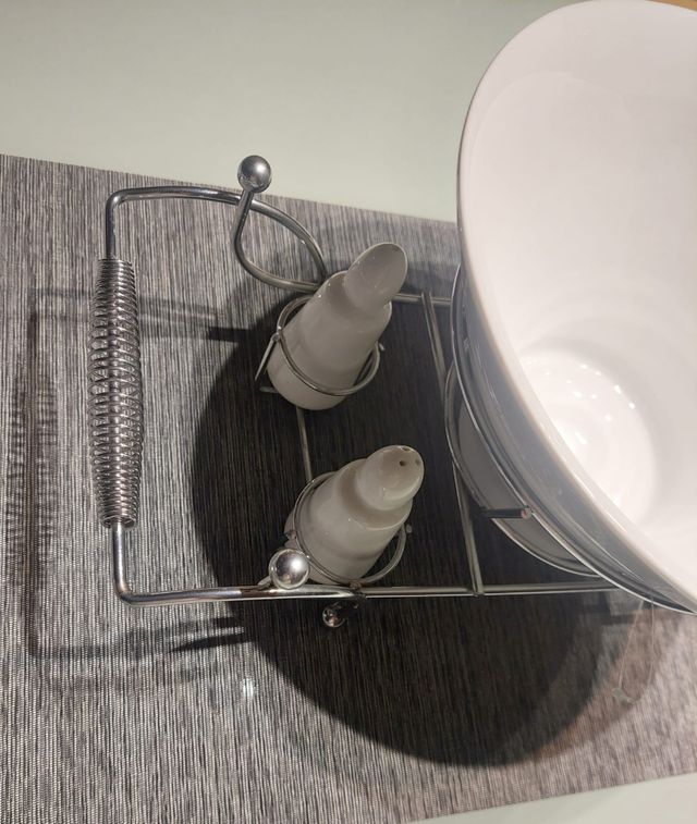 Ensaladera porcelana blanca + 2 recipientes