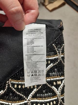 Bolso fiesta negro plata