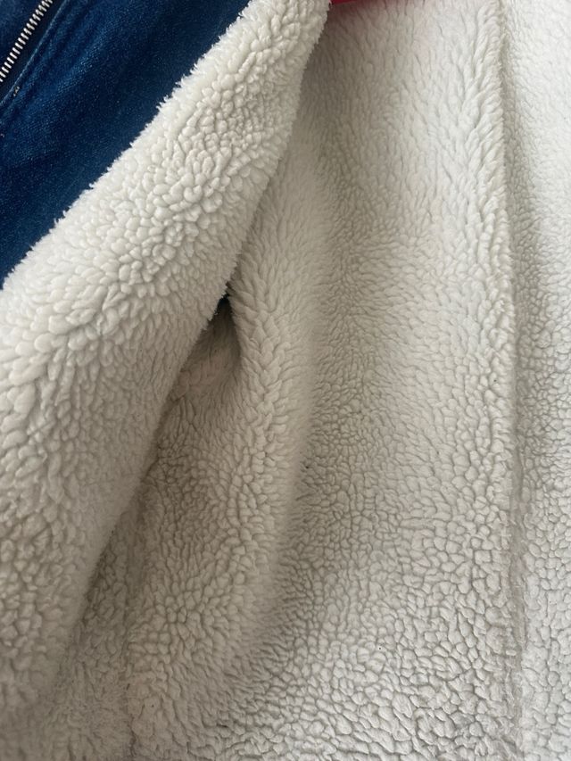 Chaqueta de jean vintage con corderito. UNISEX