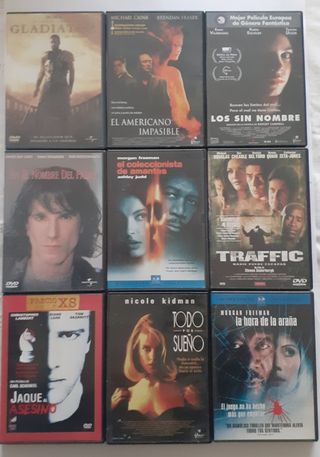 9 DVD DE PELICULAS ORIGINALES EN ESPAÑOL