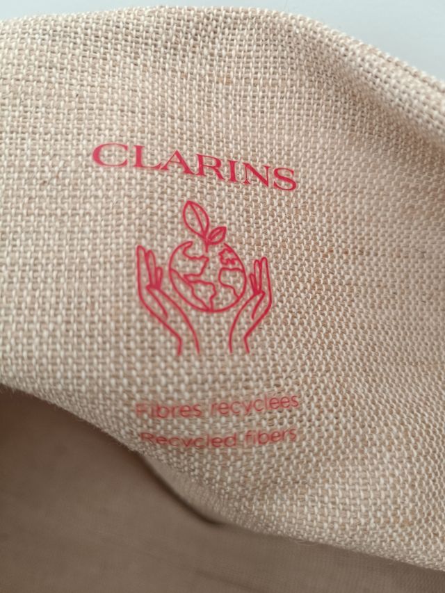 Bolso de tela de saco playa Clarins