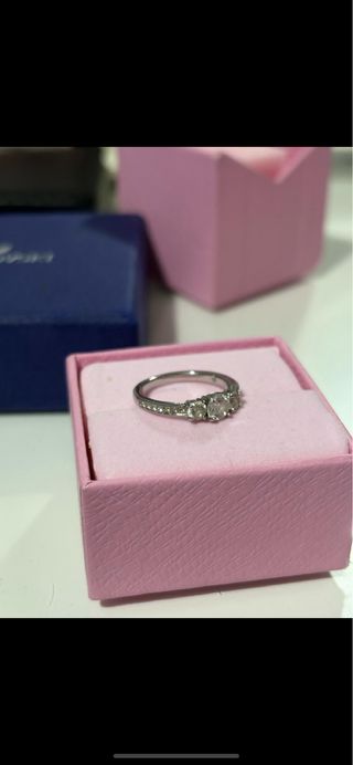Anillo Swarovski Plata - 3 Piedras