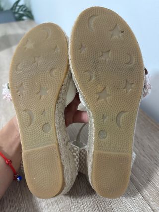 Alpargatas comunion beige, TALLA 33