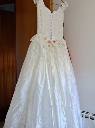 Vestido novia blanco roto