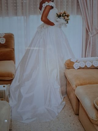 Vestido novia blanco roto