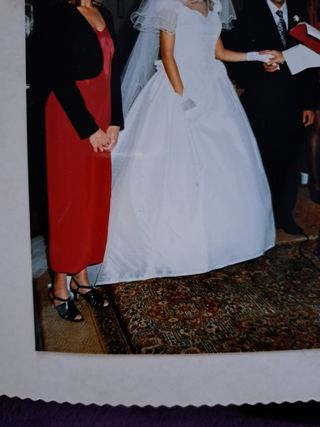 Vestido novia blanco roto