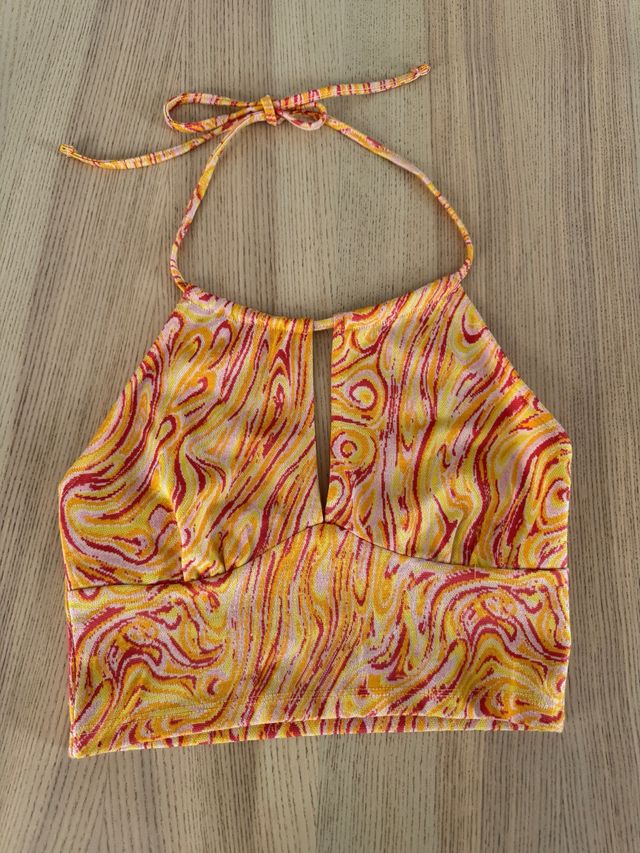 Top halter naranja
