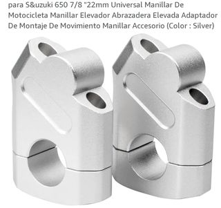 Abrazadera elevadora para manillar moto