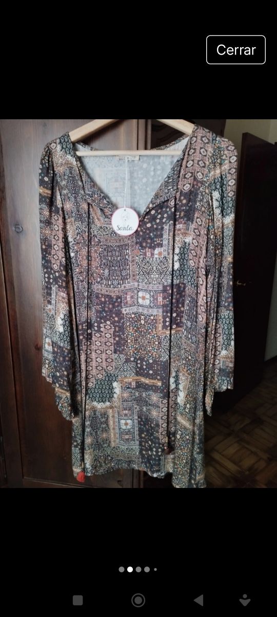 Vestido boho chic multicolor