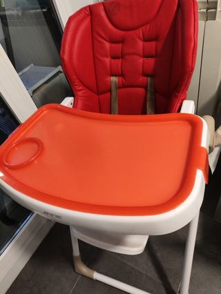 Silla trona bebé roja
