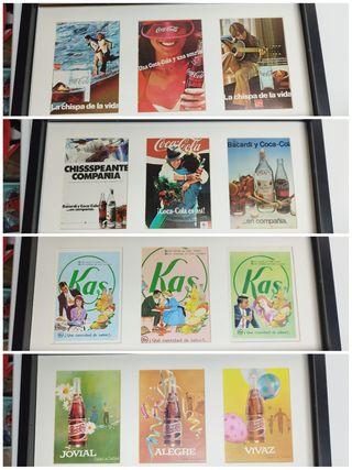 Carteles publicitarios coca cola pepsi fanta kas