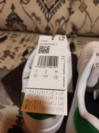 Zapatillas Adidas - Blancas y Verdes