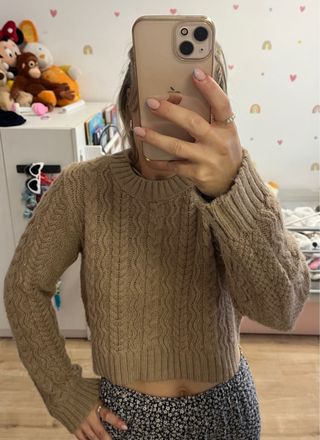 Jersey crop Stradivarius