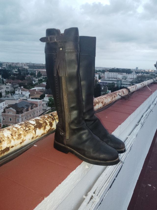 Botas montar cuero marrón