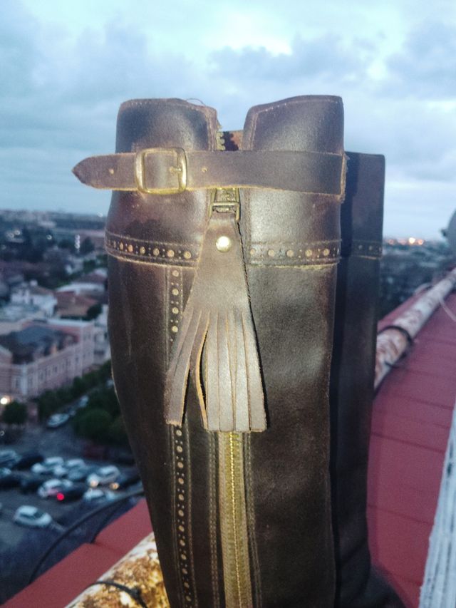 Botas montar cuero marrón