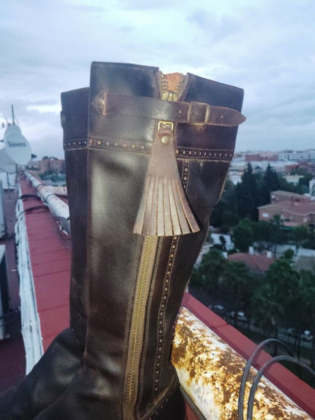 Botas montar cuero marrón