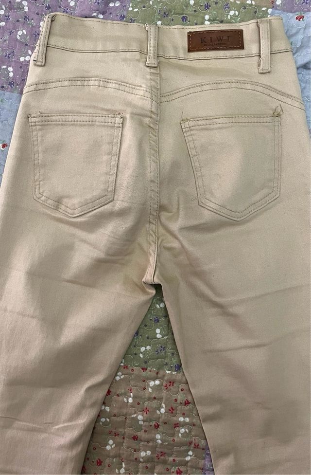 Pantalones campana KIWI beige