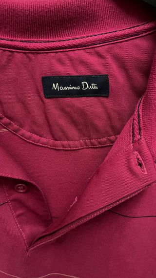 Polo Massimo Dutti rayas rosa