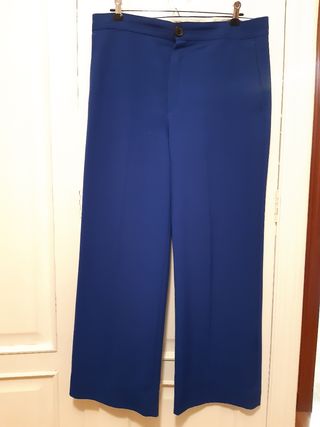 Pantalones rectos Zara - Azul - Talla L