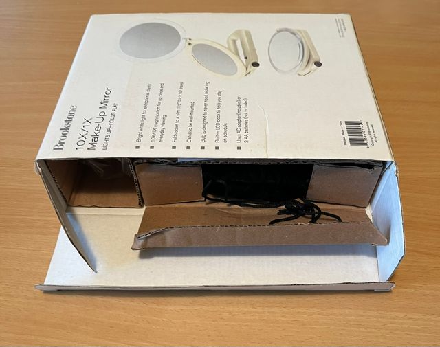 Espejo doble con luz y aumento 10x