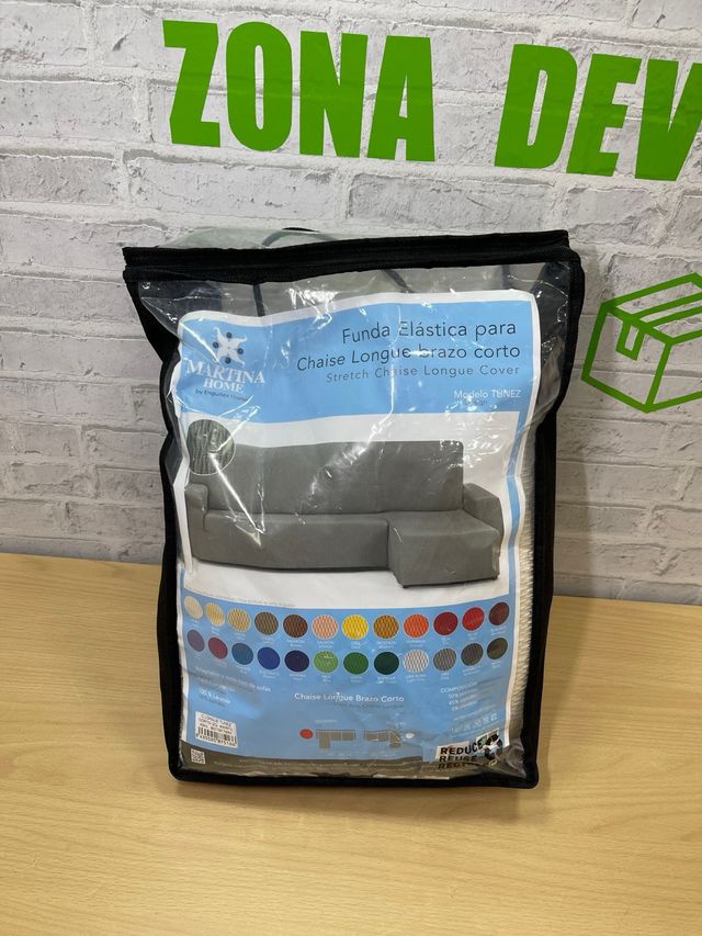 Funda chaise longue Brazo corto izquierdo Marfil visto de frente