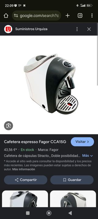 Cafetera de cápsulas Fagor CCA15G