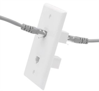 Placa de Pared Ethernet de 2 Puertos Cat6