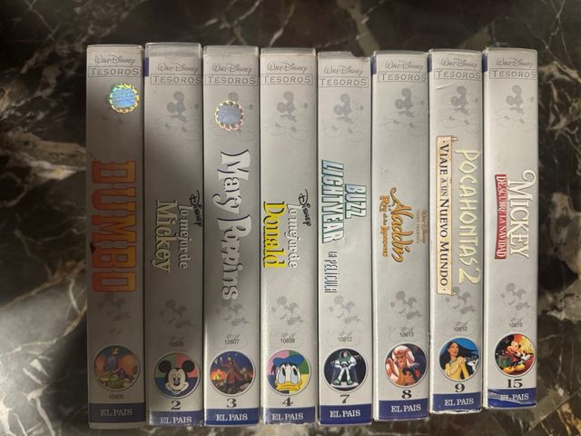 Lote cintas VHS Walt Disney Tesoros