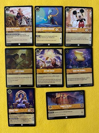 Cartas Lorcana Ámbar poco comunes