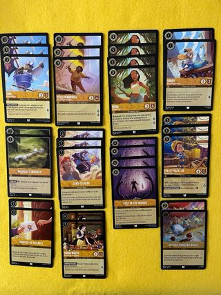 Cartas Lorcana Ámbar poco comunes