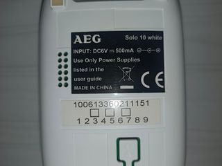 Teléfono inalámbrico AEG blanco