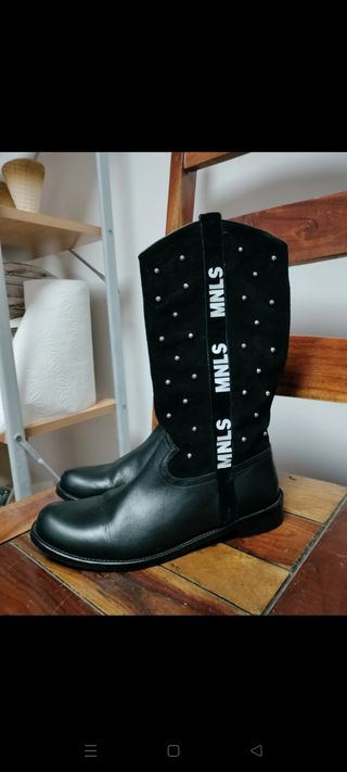 Stivali in pelle Monnalisa donna