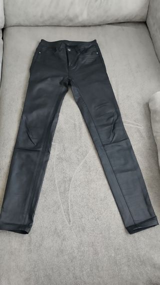 Pantalones cuero sintético -talla 36