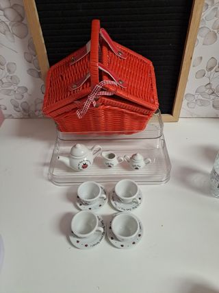 Cesta picnic + juego té Lady Bug