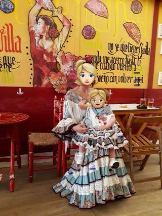Vestido sevillana / flamenca a juego bebés