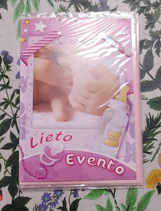 3 Biglietti nascita bimba