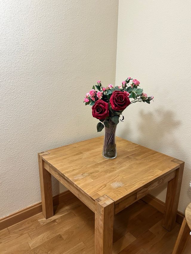 Mesa centro salón madera roble