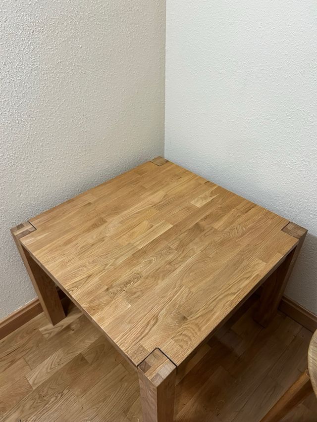 Mesa centro salón madera roble