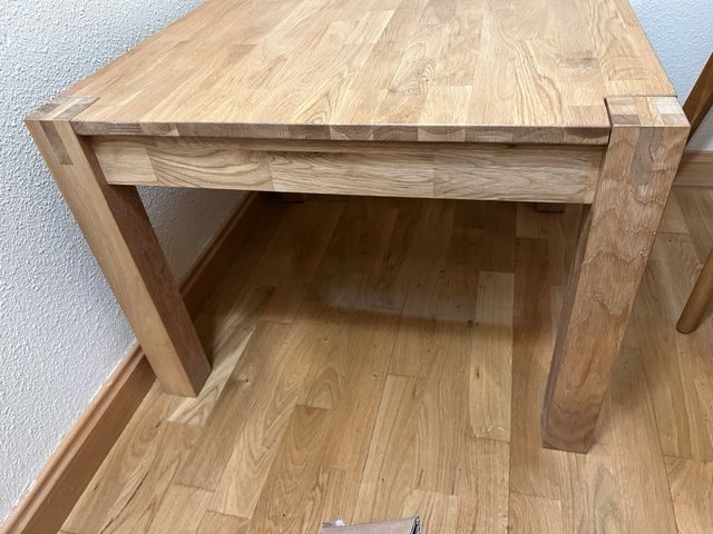 Mesa centro salón madera roble