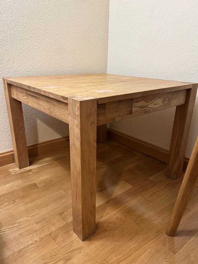 Mesa centro salón madera roble